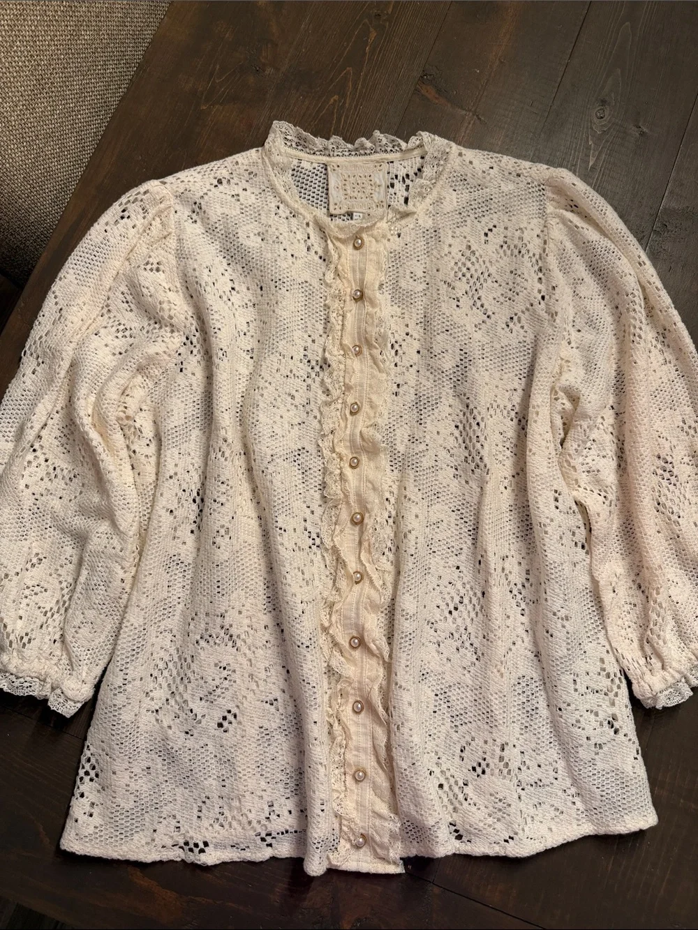 Johnny Was Betty Blouse Ecru Size L EUC